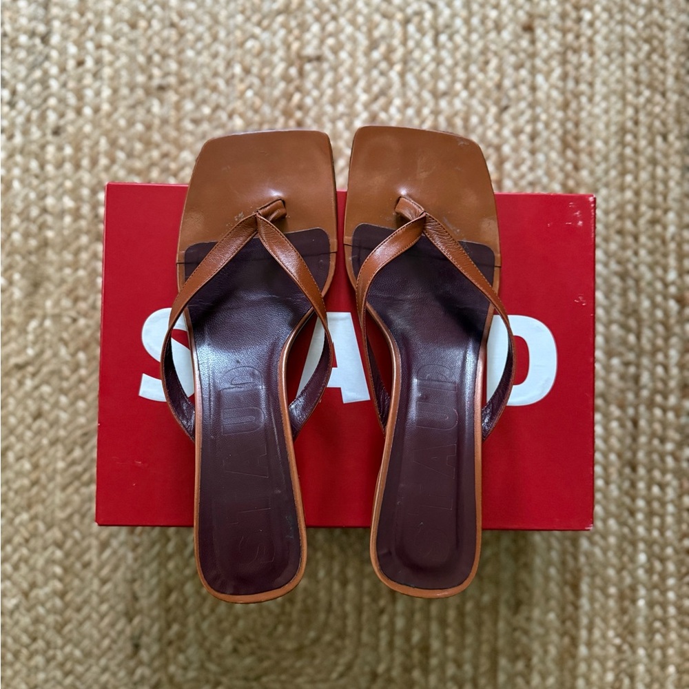 STAUD Brown and Tan Women's Sandals